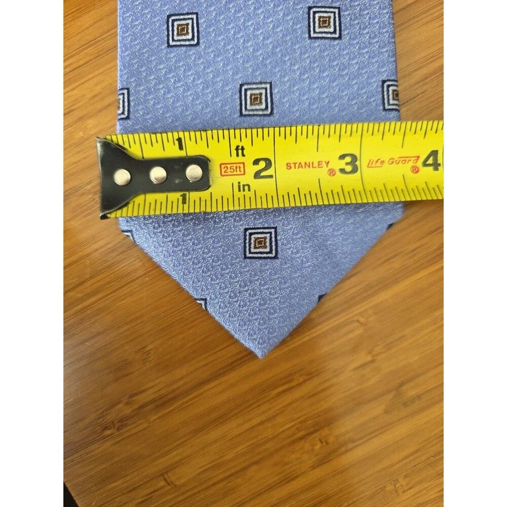 Regal Silk Tie Made in Japan Limited Edition Blue with Geometric Pattern, NWT - Picture 5 of 6
